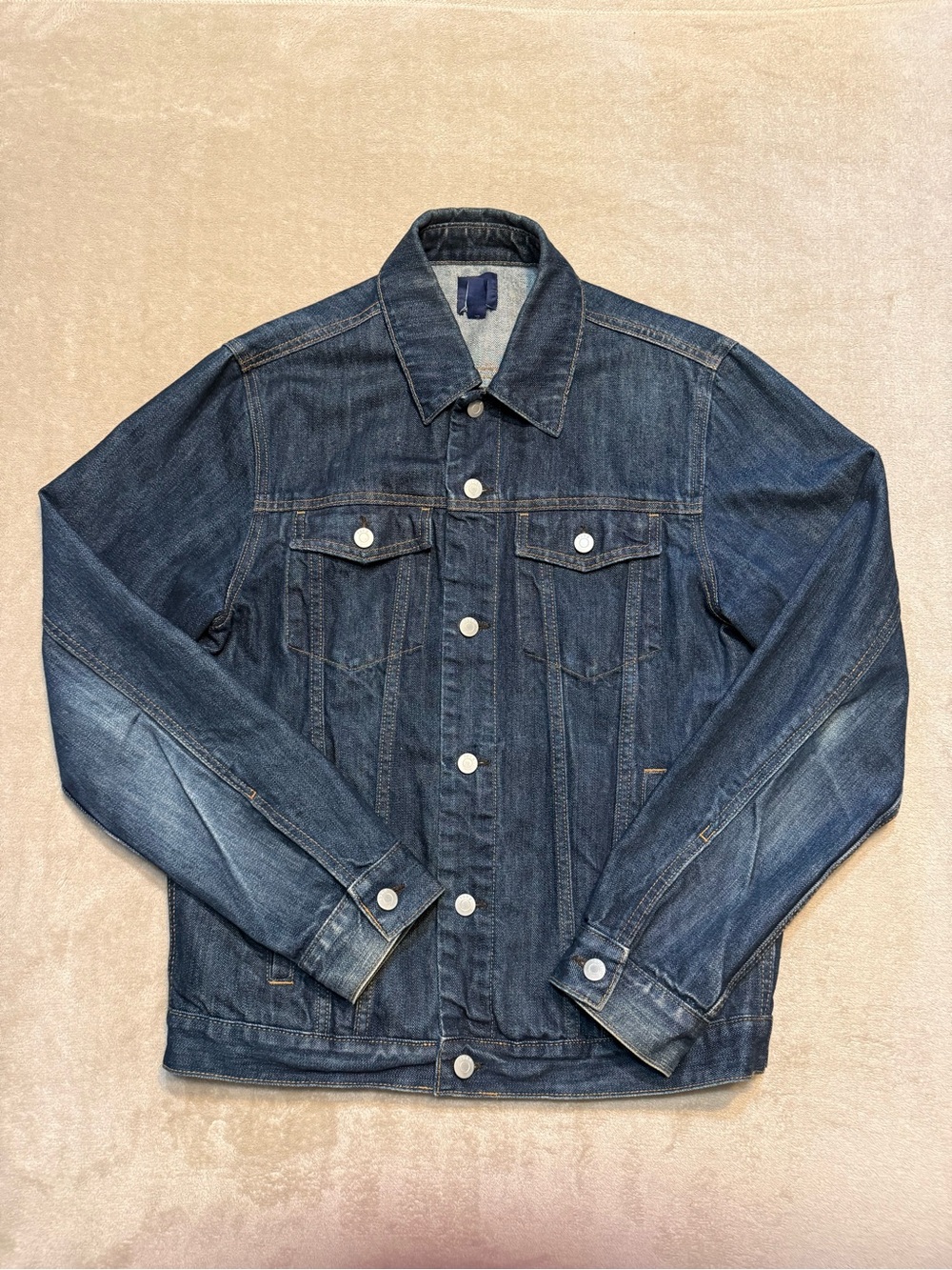Gap 1969 Mens Dark Wash Denim Trucker Jacket Size Medium